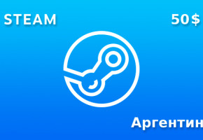 Подарочная карта Steam на 50 долларов для региона Аргентина