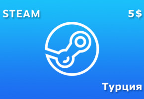 Подарочная карта Steam на 5 долларов для региона Турция