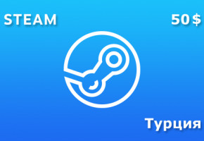 Подарочная карта Steam на 50 долларов для региона Турция