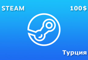 Подарочная карта Steam на 100 долларов для региона Турция