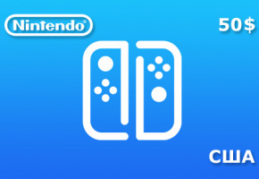Подарочная карта Nintendo на 50 долларов для региона США