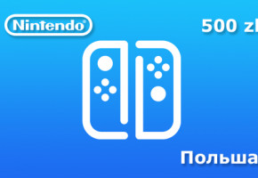 Подарочная карта Nintendo на 500 польских злотых для региона Польша