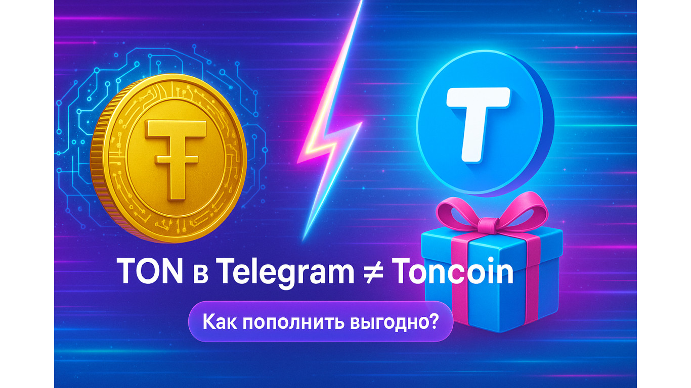 Toncoin и TON в Telegram: в чём разница и как выгодно пополнить