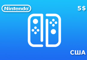Подарочная карта Nintendo на 5 долларов для региона США