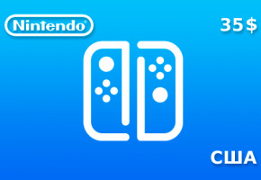 Подарочная карта Nintendo на 35 долларов для региона США