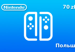 Подарочная карта Nintendo на 70 польских злотых для региона Польша
